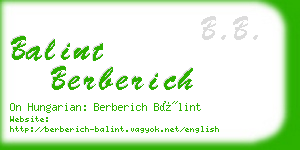 balint berberich business card